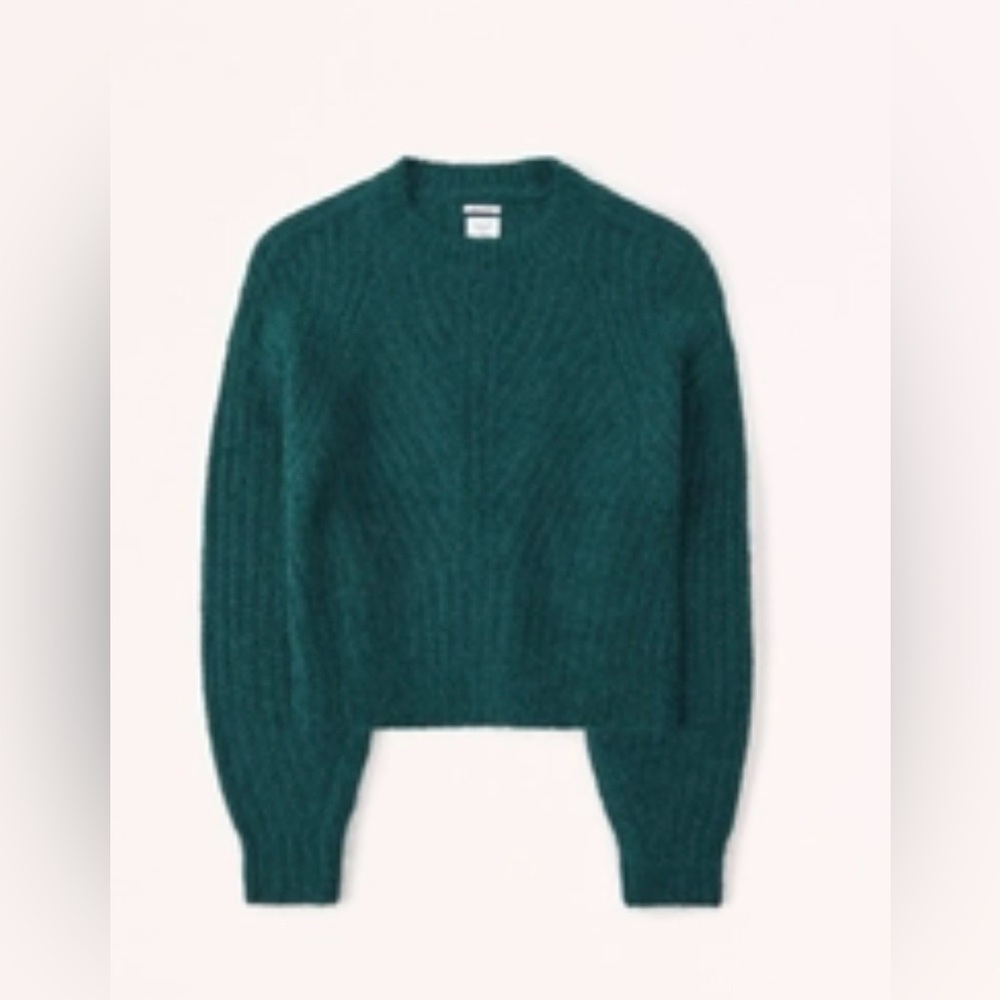 Abercrombie & Fitch | Alpaca-Blend Crew Sweater | Green | XS